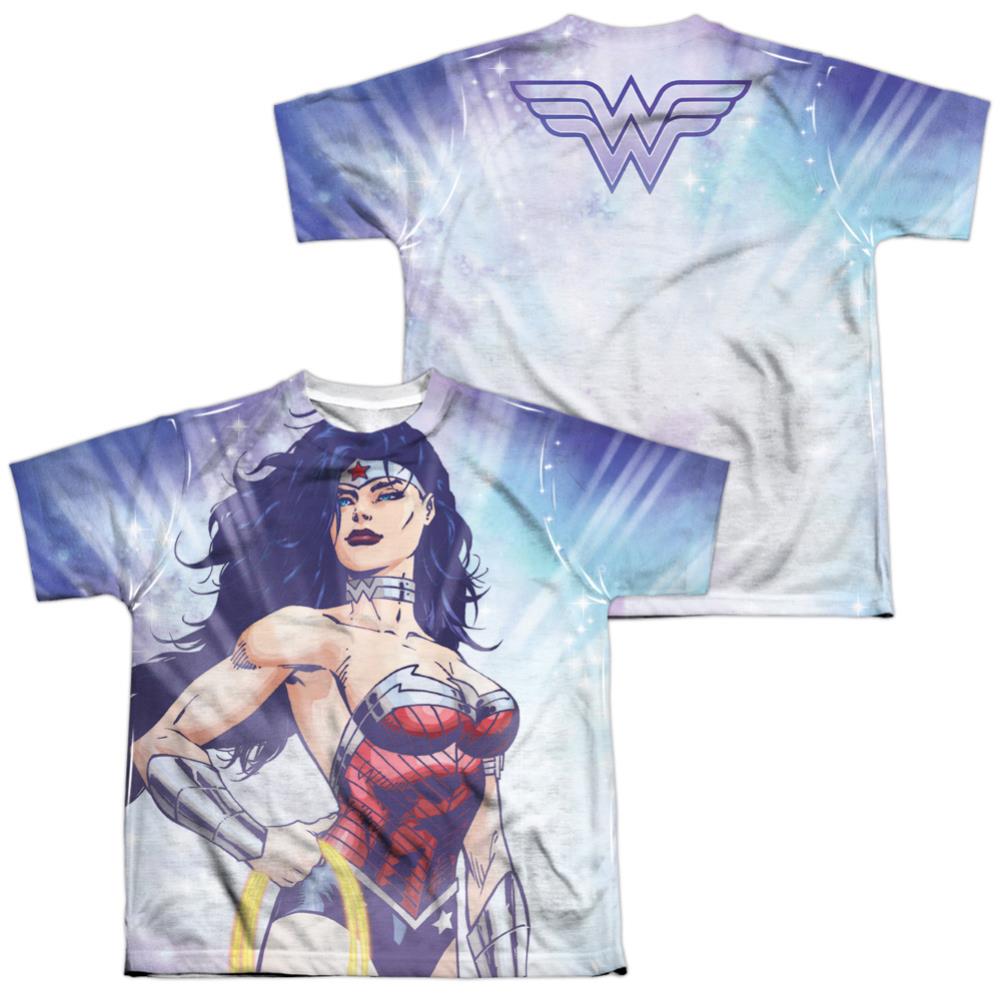 Justice League Of America Warrior Goddess (Front/Back Print) Youth Regular Fit Poly Short-Sleeve T-Shirt