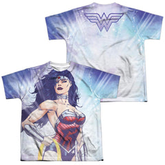 Justice League Of America Warrior Goddess (Front/Back Print) Youth Regular Fit Poly Short-Sleeve T-Shirt