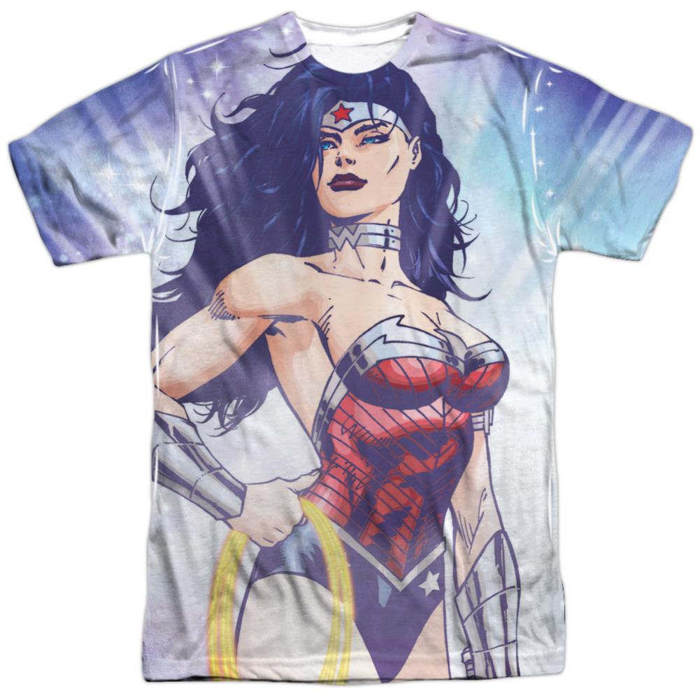 Justice League Of America Warrior Goddess Men's Regular Fit Polyester Short-Sleeve T-Shirt
