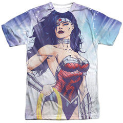 Justice League Of America Warrior Goddess Men's Regular Fit Polyester Short-Sleeve T-Shirt