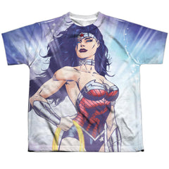 Justice League Of America Warrior Goddess Youth Regular Fit Poly Short-Sleeve T-Shirt