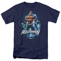 Justice League Of America Water Powers Men's 18/1 Cotton Short-Sleeve T-Shirt
