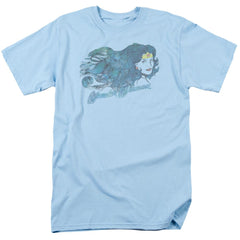 Justice League Of America Watercolor Hair Men's 18/1 Cotton Short-Sleeve T-Shirt