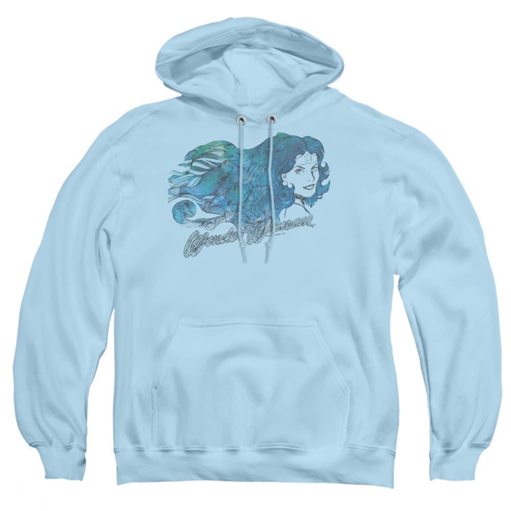 Justice League Of America Watercolor Hair Men's Pull-Over 75 25 Poly Hoodie