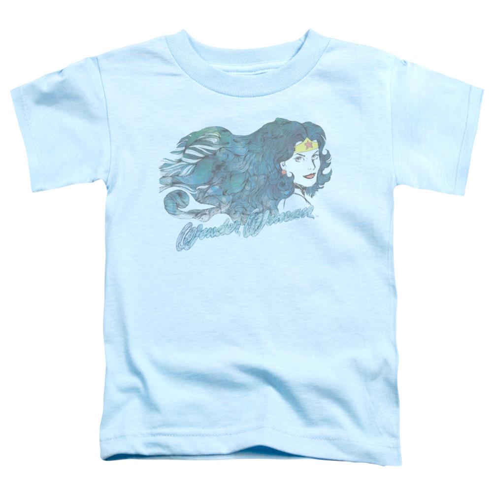 Justice League Of America Watercolor Hair Toddler 18/1 Cotton Short-Sleeve T-Shirt