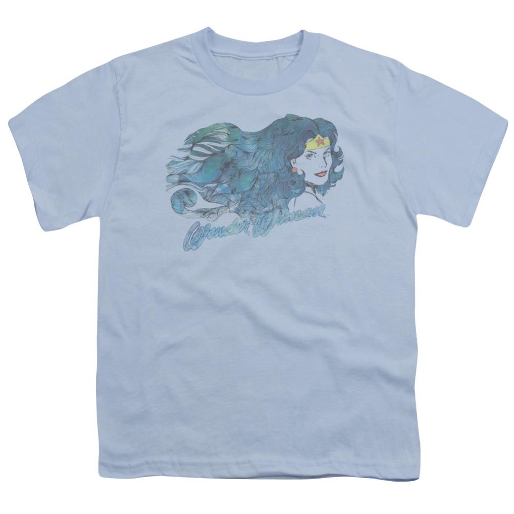 Justice League Of America Watercolor Hair Youth 18/1 100% Cotton Short-Sleeve T-Shirt