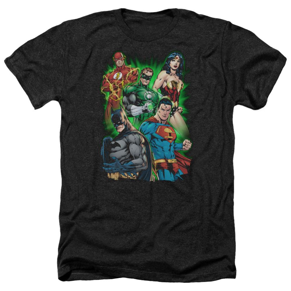 Justice League Of America Will Power Men's 30/1 Heather 60 40 Poly Short-Sleeve T-Shirt