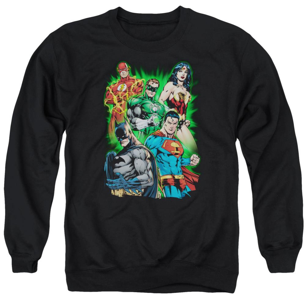 Justice League Of America Will Power Men's Crewneck 50 50 Poly Long-Sleeve T-Shirt