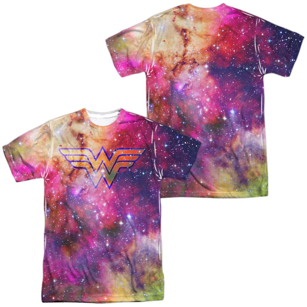 Justice League Of America Wonder Galaxy (Front/Back Print) Men's Regular Fit Polyester Short-Sleeve T-Shirt