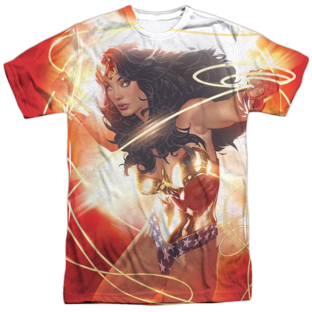 Justice League Of America Wonder Glow Men's Regular Fit Polyester Short-Sleeve T-Shirt