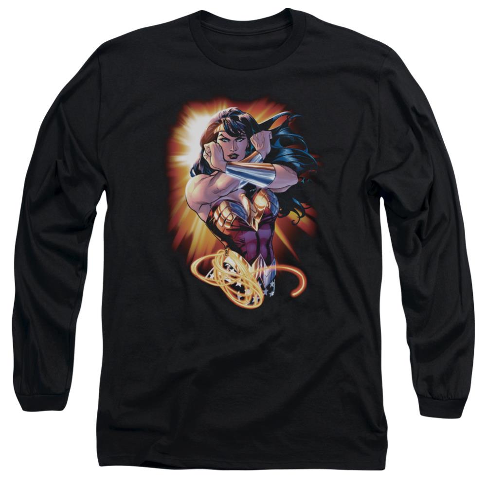 Justice League Of America Wonder Rays Men's 18/1 Cotton Long-Sleeve T-Shirt