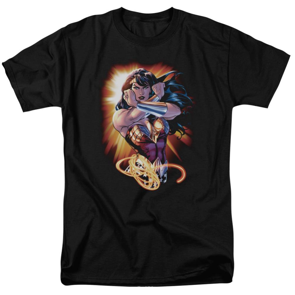 Justice League Of America Wonder Rays Men's 18/1 Cotton Short-Sleeve T-Shirt