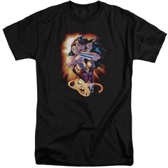 Justice League Of America Wonder Rays Men's 18/1 Tall Cotton Short-Sleeve T-Shirt