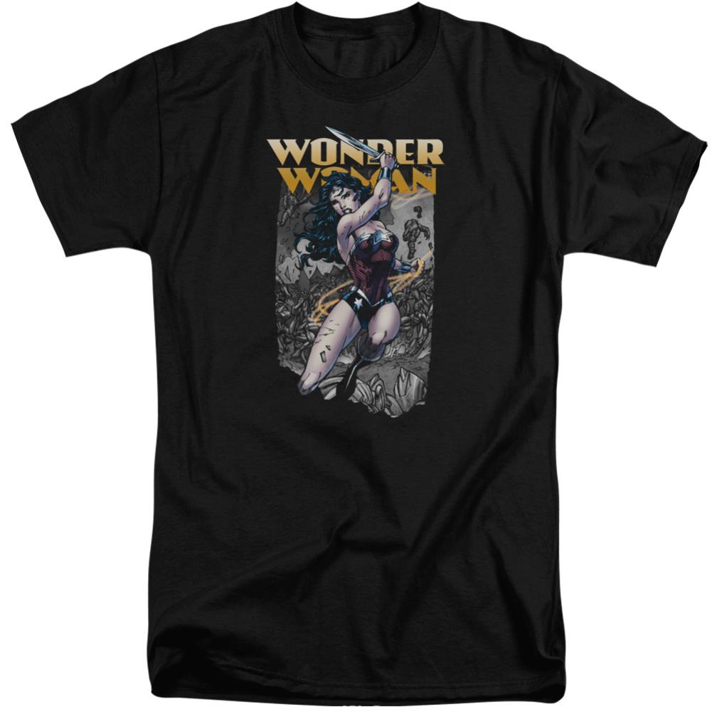 Justice League Of America Wonder Slice Men's 18/1 Tall Cotton Short-Sleeve T-Shirt
