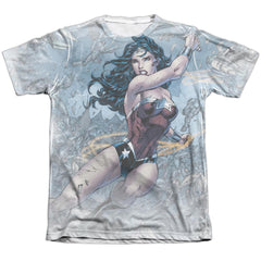 Justice League Of America Wonder Warrior Men's Regular Fit Poly Cotton Short-Sleeve T-Shirt