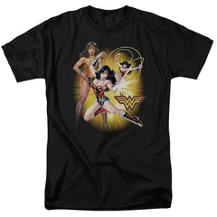 Justice League Of America Wonder Woman Men's 18/1 Cotton Short-Sleeve T-Shirt