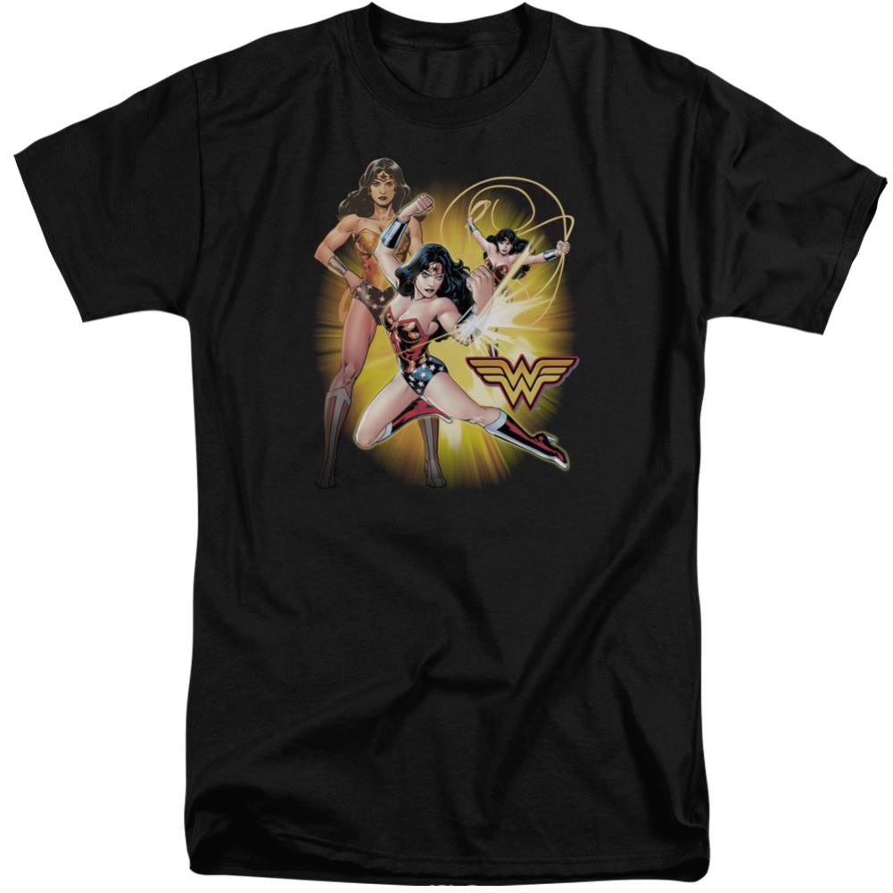 Justice League Of America Wonder Woman Men's 18/1 Tall Cotton Short-Sleeve T-Shirt