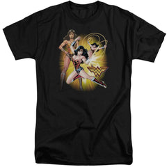 Justice League Of America Wonder Woman Men's 18/1 Tall Cotton Short-Sleeve T-Shirt