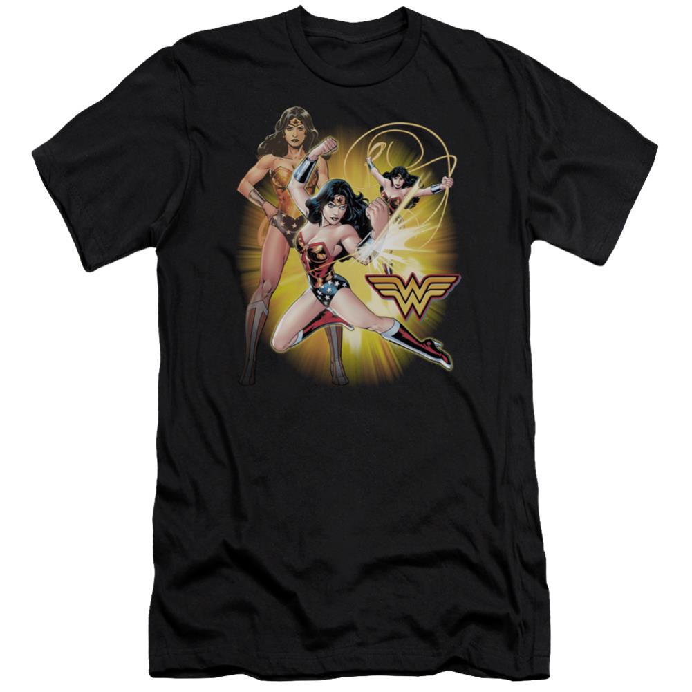 Justice League Of America Wonder Woman Men's Ultra-Soft 30/1 Cotton Slim Short-Sleeve T-Shirt