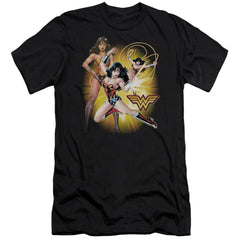 Justice League Of America Wonder Woman Men's Ultra-Soft 30/1 Cotton Slim Short-Sleeve T-Shirt