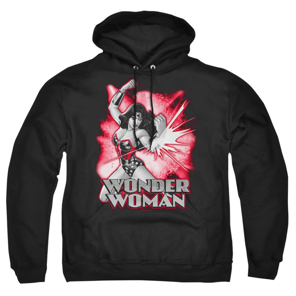 Justice League Of America Wonder Woman Red And Gray Men's Pull-Over 75 25 Poly Hoodie