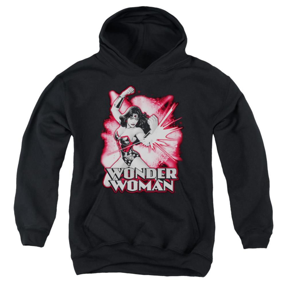 Justice League Of America Wonder Woman Red And Gray Youth Cotton Poly Pull-Over Hoodie