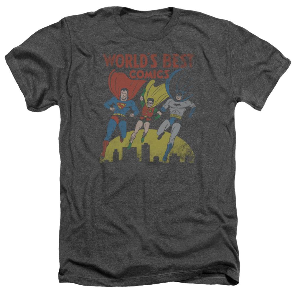 Justice League Of America World's Best Men's 30/1 Heather 60 40 Poly Short-Sleeve T-Shirt