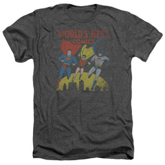 Justice League Of America World's Best Men's 30/1 Heather 60 40 Poly Short-Sleeve T-Shirt