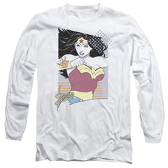 Justice League Of America WW 80s Minimal Men's 18/1 Cotton Long-Sleeve T-Shirt
