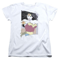 Justice League Of America WW 80s Minimal Women's 18/1 Cotton Short-Sleeve T-Shirt