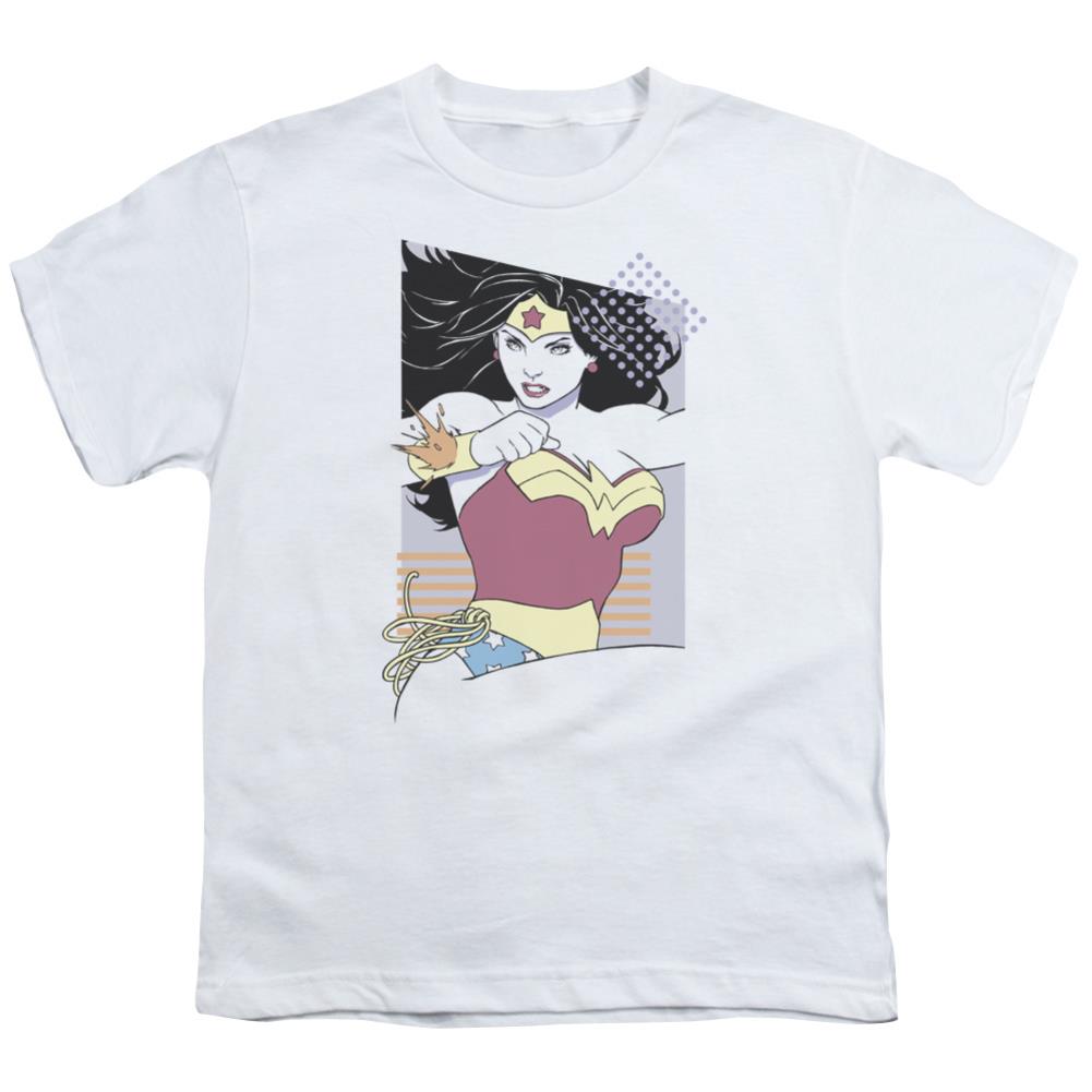 Justice League Of America WW 80s Minimal Youth 18/1 100% Cotton Short-Sleeve T-Shirt