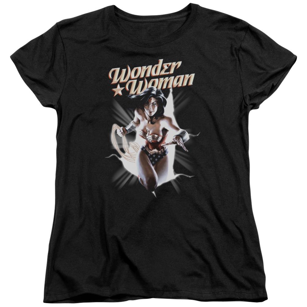 Justice League Of America WW Break Out Women's 18/1 Cotton Short-Sleeve T-Shirt