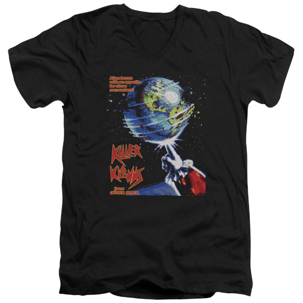 Killer Klowns From Outer Space Invaders Men's 30/1 Cotton Slim V-Neck T-Shirt