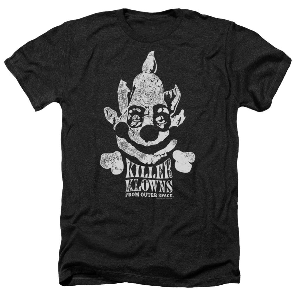 Killer Klowns From Outer Space Kreepy Men's 30/1 Heather 60 40 Poly Short-Sleeve T-Shirt