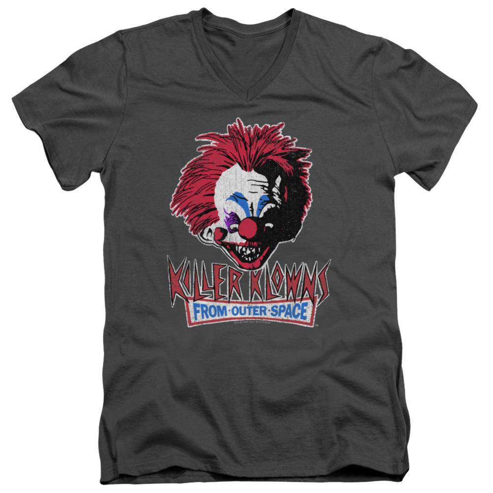 Killer Klowns From Outer Space Rough Clown Men's 30/1 Cotton Slim V-Neck T-Shirt