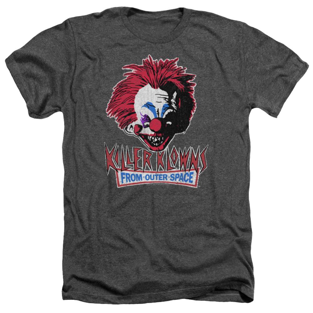 Killer Klowns From Outer Space Rough Clown Men's 30/1 Heather 60 40 Poly Short-Sleeve T-Shirt