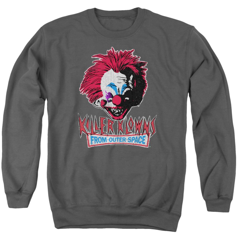 Killer Klowns From Outer Space Rough Clown Men's Crewneck 50 50 Poly Long-Sleeve T-Shirt