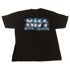 KISS Men's Rock The Nation 2004 Full Moon Band Pose Black T-Shirt