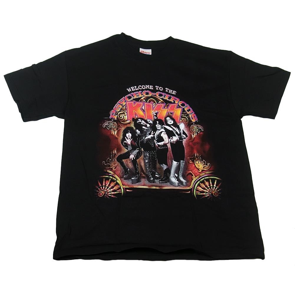 KISS Men's Welcome To The Psycho Circus Band Pose Black T-Shirt