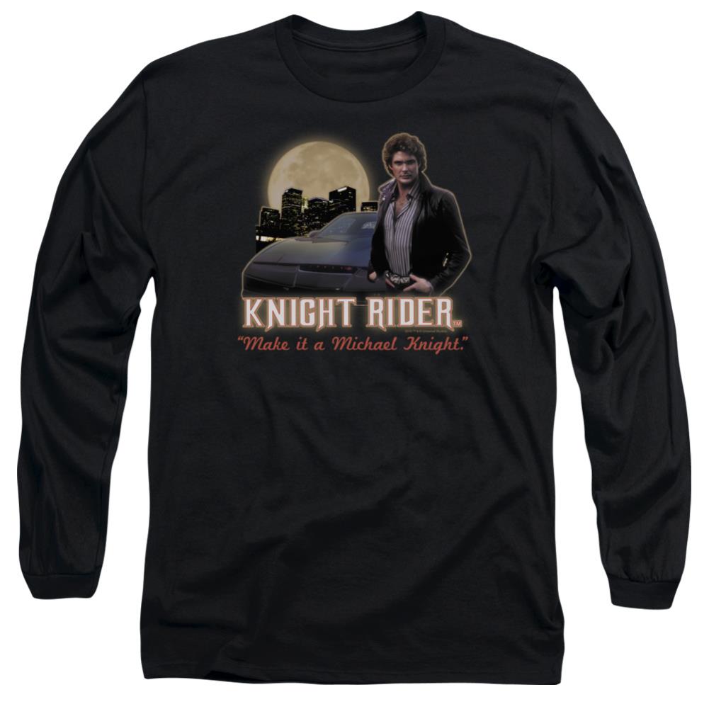 Knight Rider Full Moon Men's 18/1 Cotton Long-Sleeve T-Shirt