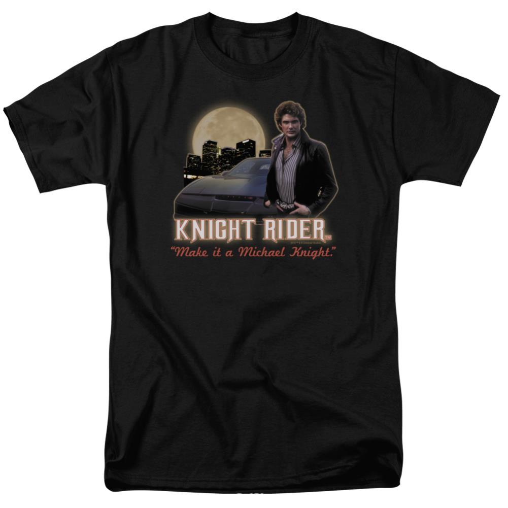 Knight Rider Full Moon Men's 18/1 Cotton Short-Sleeve T-Shirt