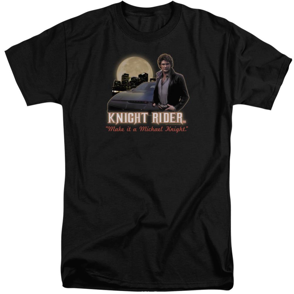 Knight Rider Full Moon Men's 18/1 Tall Cotton Short-Sleeve T-Shirt