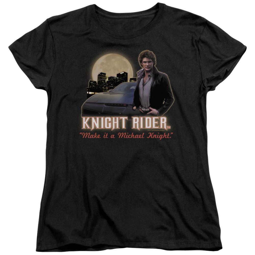 Knight Rider Full Moon Women's 18/1 Cotton Short-Sleeve T-Shirt