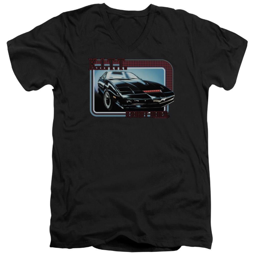 Knight Rider Kitt Men's 30/1 Cotton Slim V-Neck T-Shirt
