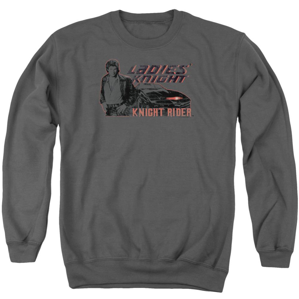 Knight Rider Ladies Knight Men's Crewneck 50 50 Poly Long-Sleeve T-Shirt