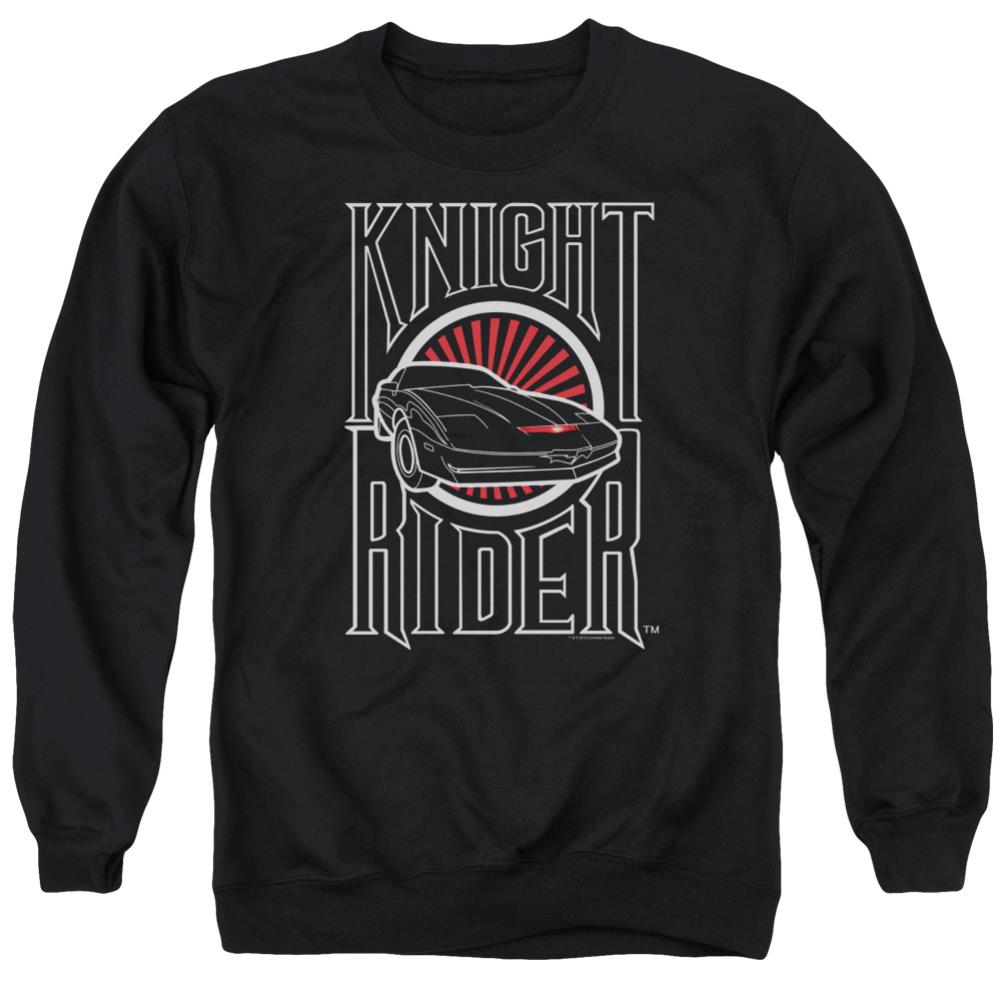 Knight Rider Logo Men's Crewneck 50 50 Poly Long-Sleeve T-Shirt