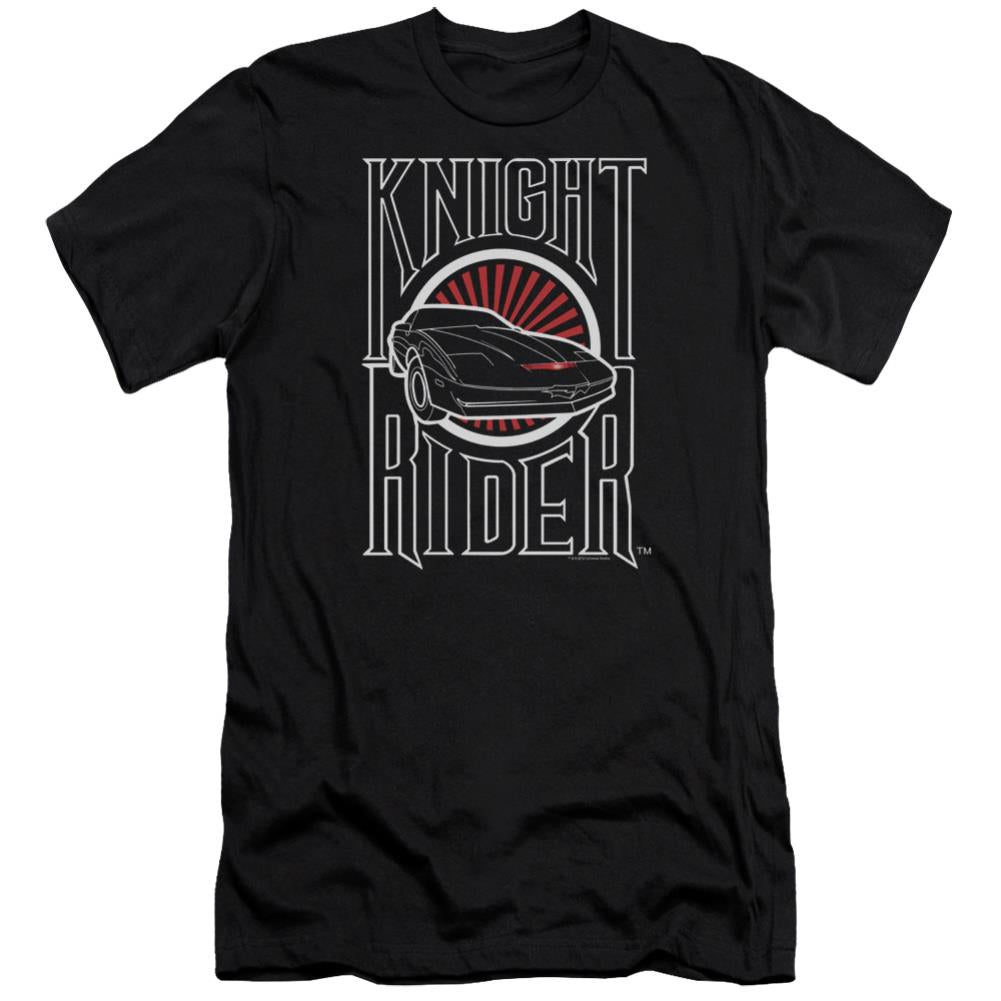 Knight Rider Logo Men's Ultra-Soft 30/1 Cotton Slim Short-Sleeve T-Shirt