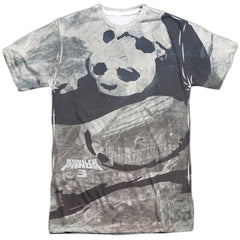 Kung Fu Panda Brushed Po Men's Regular Fit Polyester Short-Sleeve T-Shirt