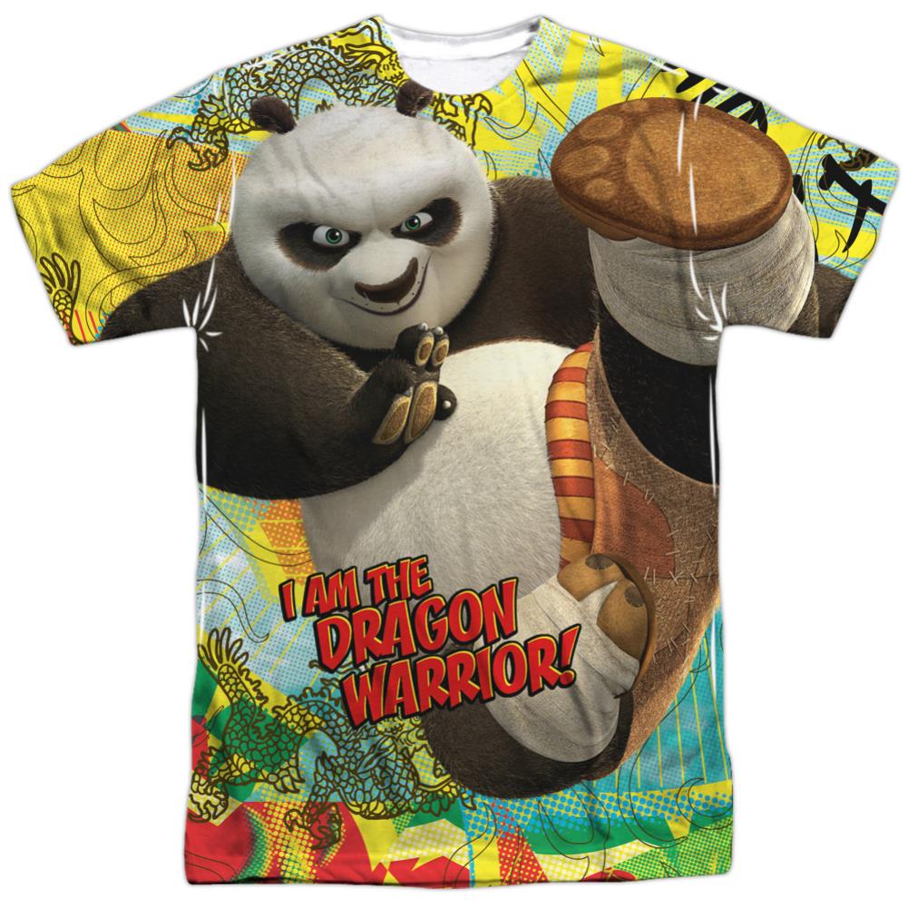Kung Fu Panda Dragon Warrior Men's Regular Fit Polyester Short-Sleeve T-Shirt