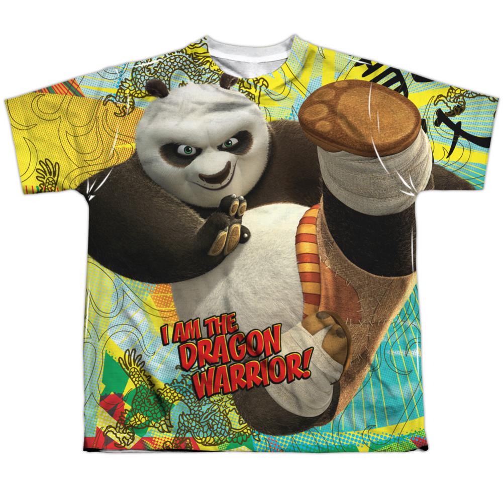 Kung Fu Panda Dragon Warrior Youth Regular Fit Poly Short-Sleeve T-Shirt